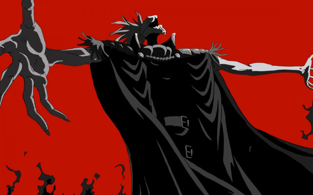 Black white drawing demon attacking free wallpaper for desktop - medium preview image