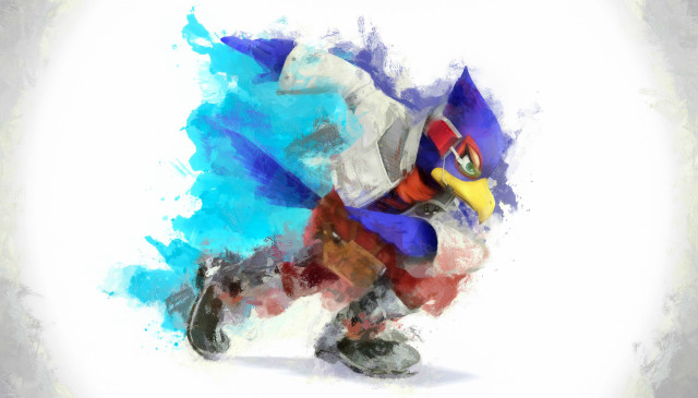 Sonic hedgehog action painting blue free wallpaper for desktop - medium preview image