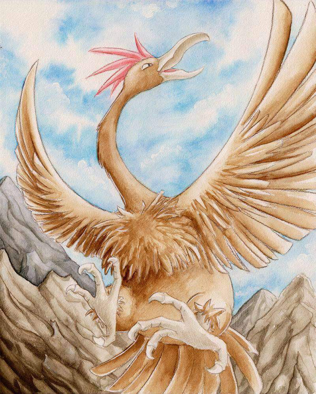 Long necked bird mountain flying free wallpaper for mobile - medium preview image