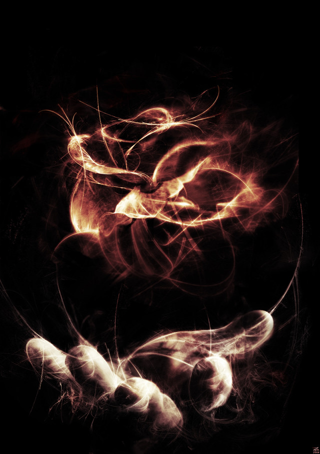 Hand cellphone illusion energy lightning free wallpaper for mobile - medium preview image