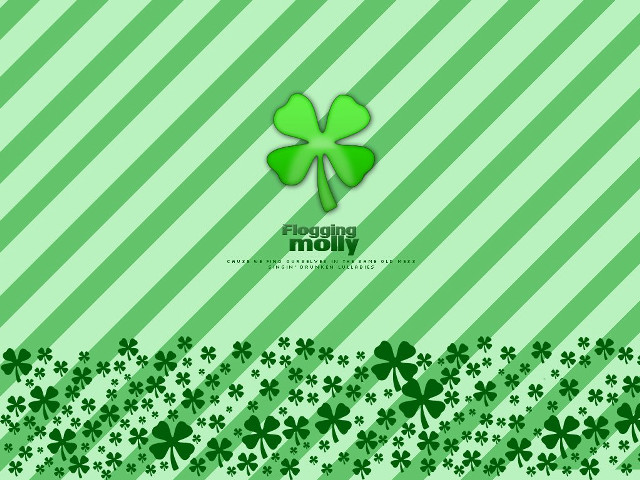 Green background shamrocks shamrock leaf free wallpaper for desktop - medium preview image
