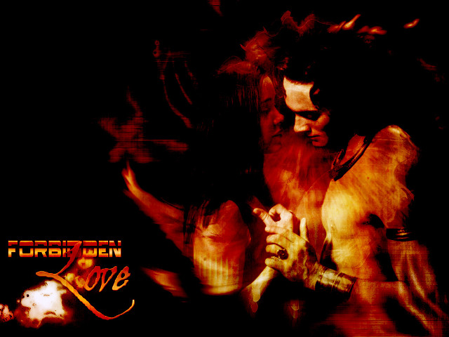 Man guitar woman flame background free wallpaper for desktop - medium preview image