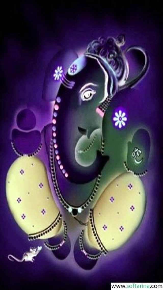 Elephant purple background white flower free wallpaper for mobile - medium preview image