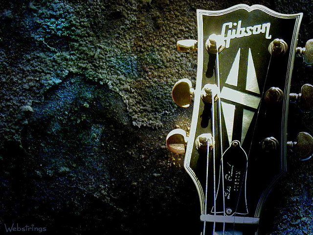 Guitar head gibson logo neck free wallpaper for desktop - medium preview image