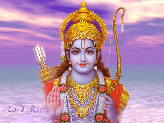 Lord rama flute staff painting free wallpaper for desktop - medium preview image