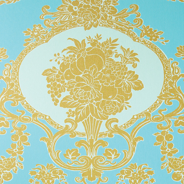 Blue gold wallpaper floral design #3 free wallpaper for tablet - medium preview image