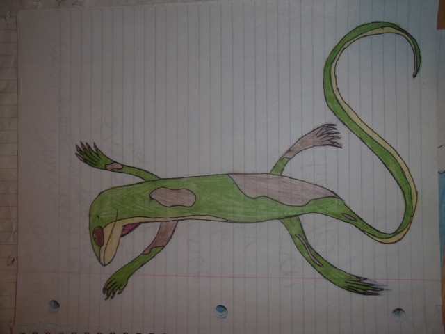 Lizard drawing pencil mouth tail free wallpaper for desktop - medium preview image