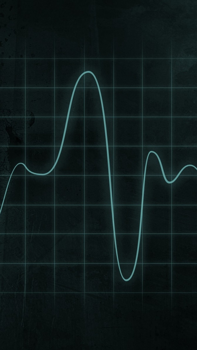 Green wave black background blue free wallpaper for mobile - medium preview image