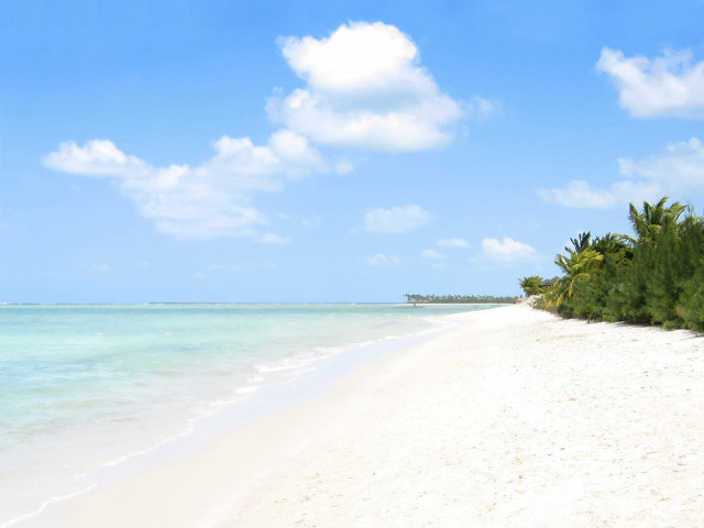 Beach white sand blue water #6 free wallpaper for desktop - medium preview image