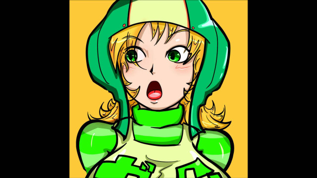 Cartoon woman green hat dress free wallpaper for desktop - medium preview image