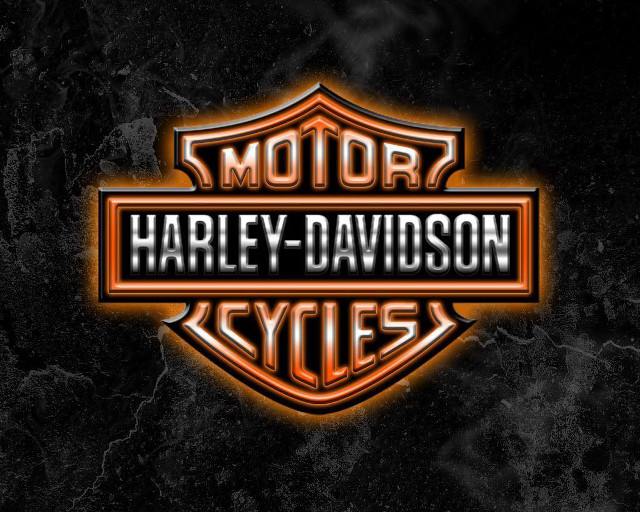 Harley davidson logo black background free wallpaper for desktop - medium preview image