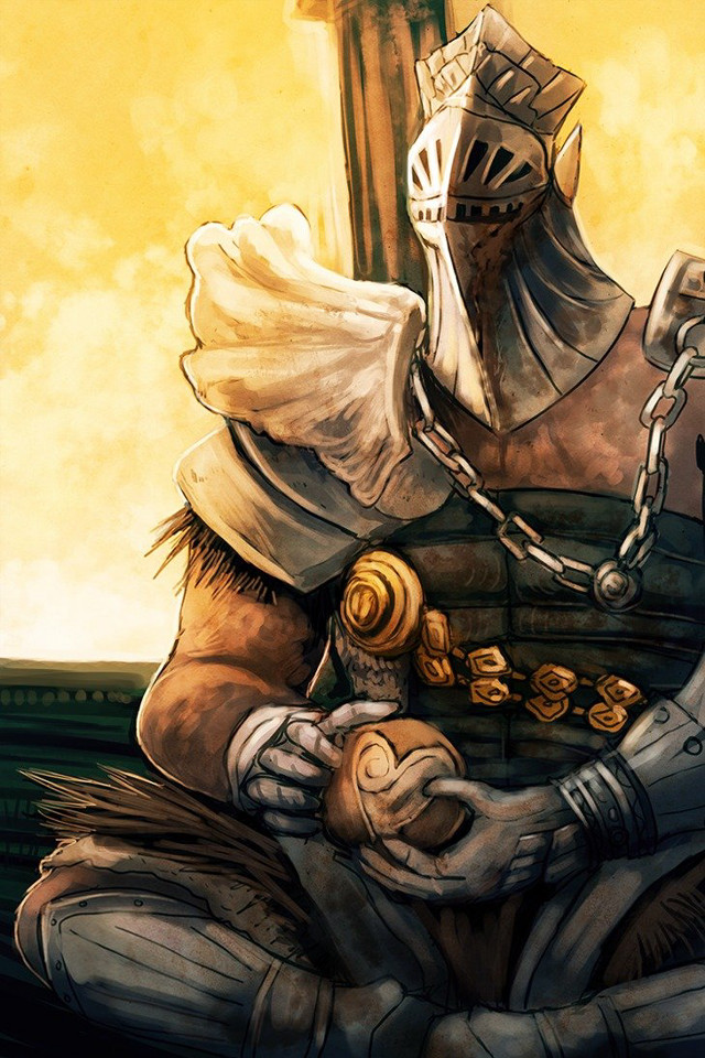 Man costume sitting sword chain free wallpaper for mobile - medium preview image