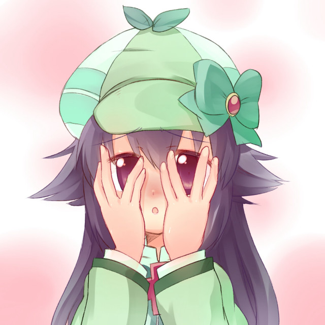 Girl green hat dress blush free wallpaper for tablet - medium preview image