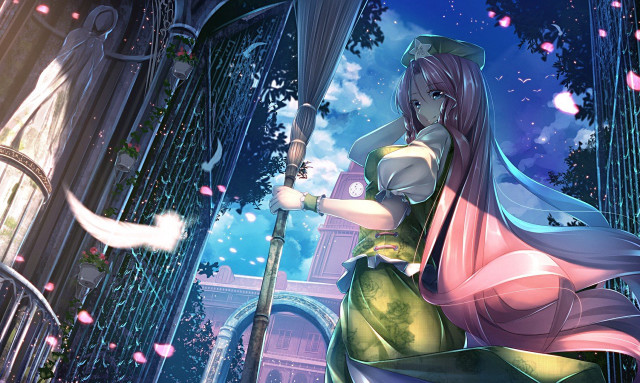 Woman dress sword fantasy sky free wallpaper for desktop - medium preview image