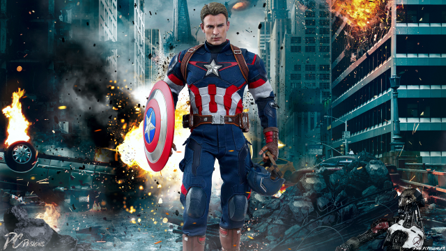 Captain america movie poster man free wallpaper for desktop - medium preview image