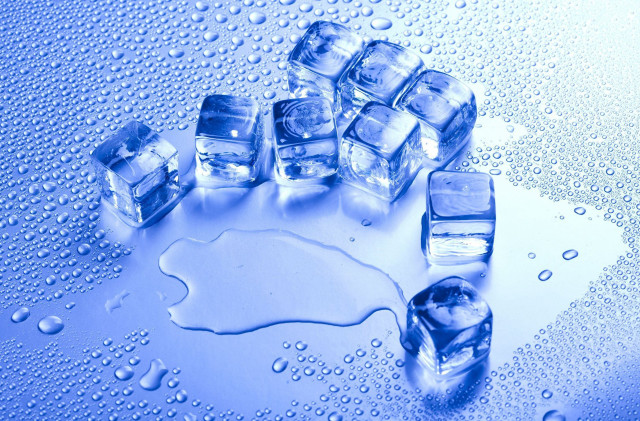Ice cubes water droplets blue #2 free wallpaper for desktop - medium preview image
