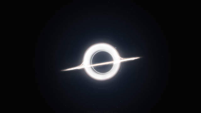 Black hole white ring space free wallpaper for desktop - medium preview image