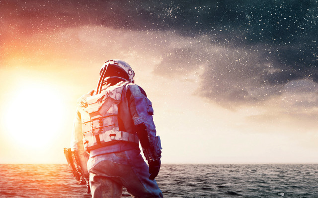 Man space suit boat ocean free wallpaper for desktop - medium preview image