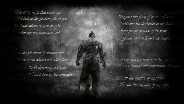 Man black suit sword poem free wallpaper for desktop - medium preview image
