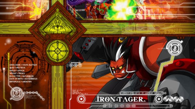 Cartoon red face yellow face free wallpaper for desktop - medium preview image