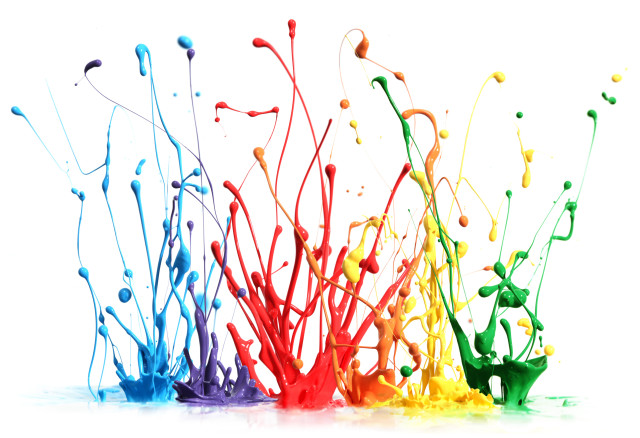 Paint splatter colors shapes group free wallpaper for desktop - medium preview image