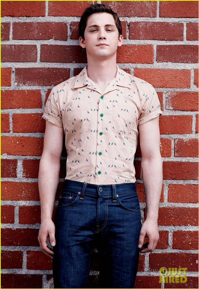 Man brick wall shirt jeans free wallpaper for mobile - medium preview image