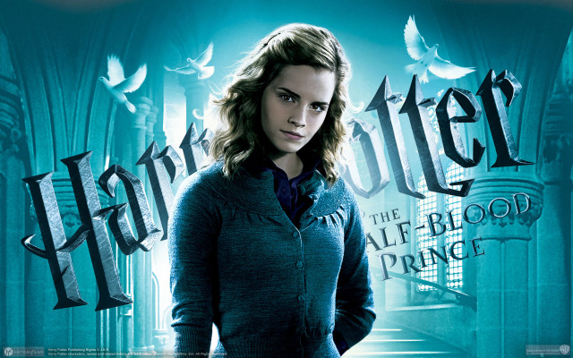 Woman harry potter poster blue free wallpaper for desktop - medium preview image