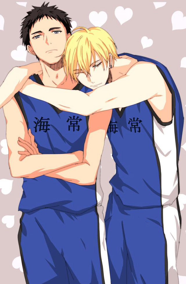 Anime couple hugging hearts pink free wallpaper for mobile - medium preview image