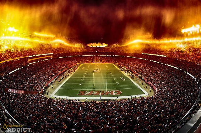 Stadium night football game crowd free wallpaper for desktop - medium preview image