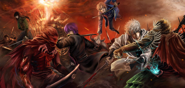 Battle swords group people action free wallpaper for desktop - medium preview image