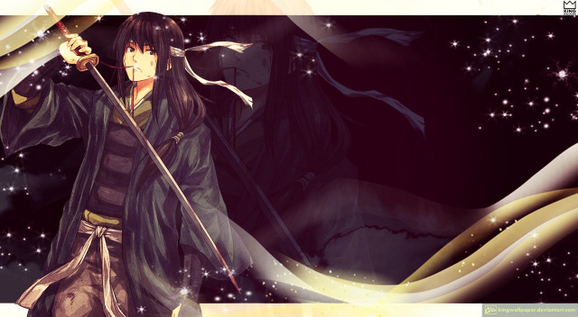 Man staff night sky stars free wallpaper for desktop - medium preview image