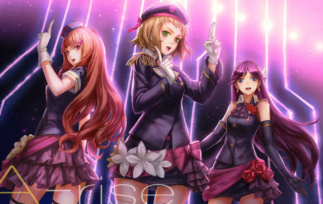 Anime girls long hair purple #14 free wallpaper for desktop - medium preview image