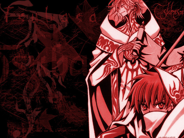 Anime couple black background red #2 free wallpaper for desktop - medium preview image