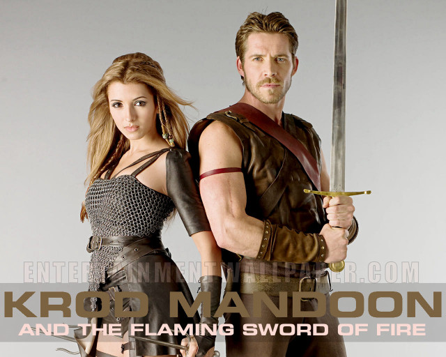 Krono flaming sword fantasy poster free wallpaper for desktop - medium preview image