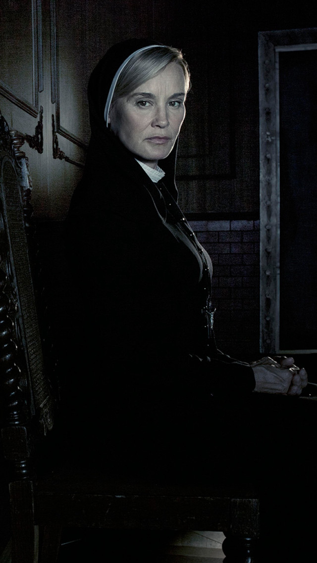 Woman black coat gothic portrait free wallpaper for mobile - medium preview image