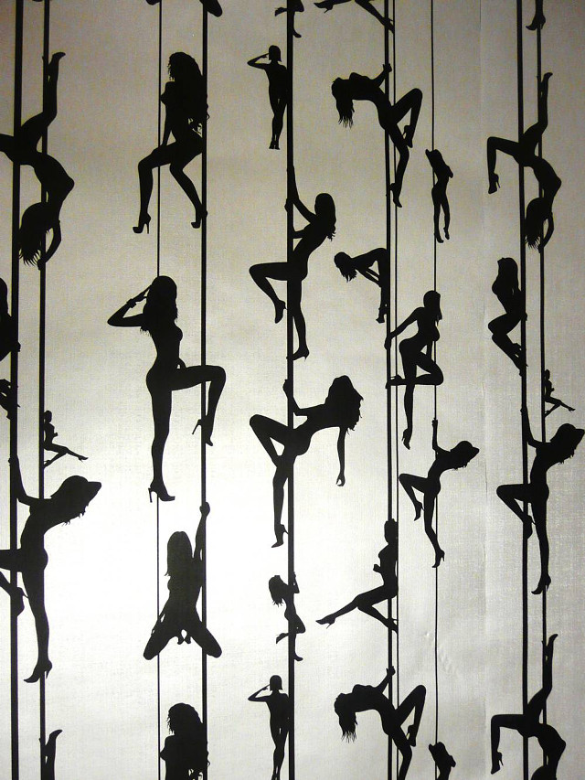 Climbing giantess silhouette bird feathers free wallpaper for mobile - medium preview image