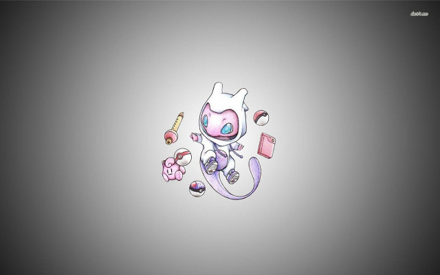 Cartoon cat pink blue eyes free wallpaper for desktop - medium preview image