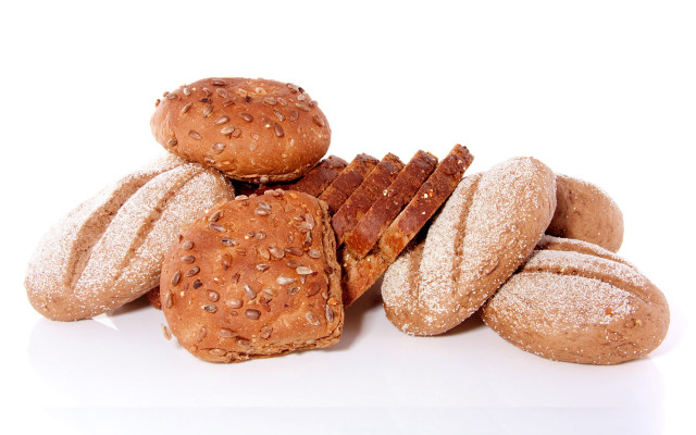 Bread pastries pile white background free wallpaper for desktop - medium preview image