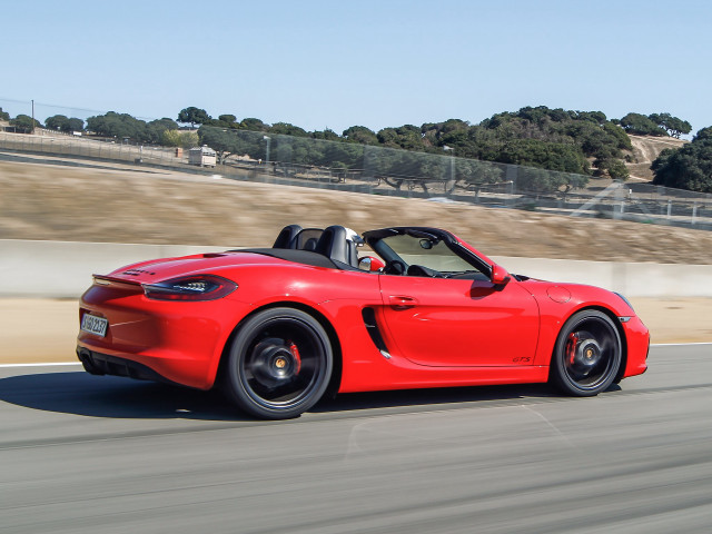 Red sports car driving road #14 free wallpaper for desktop - medium preview image