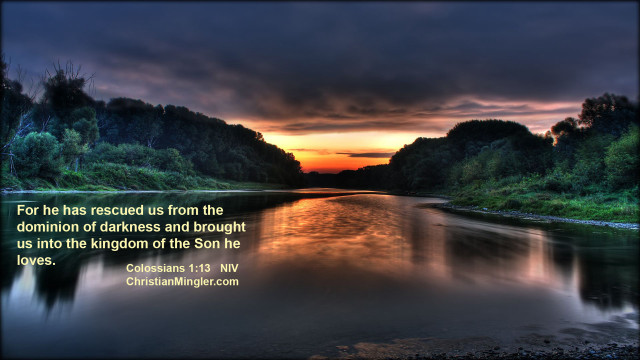 River sunset bible verse god free wallpaper for desktop - medium preview image