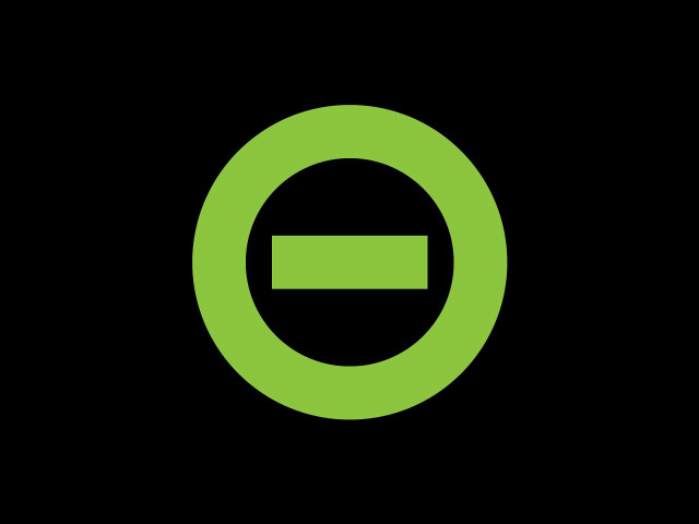 Green circle black background white free wallpaper for desktop - medium preview image