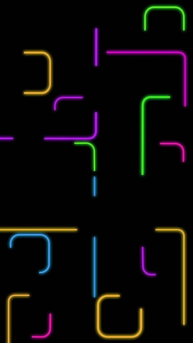 Black background colorful pattern lines free wallpaper for mobile - medium preview image