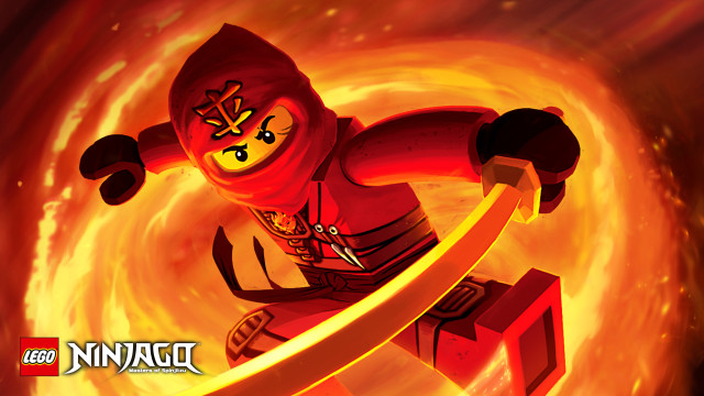 Lego character red fire sword free wallpaper for desktop - medium preview image