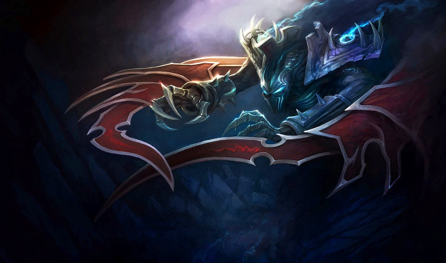 Demonic sword horns glowing armor free wallpaper for desktop - medium preview image