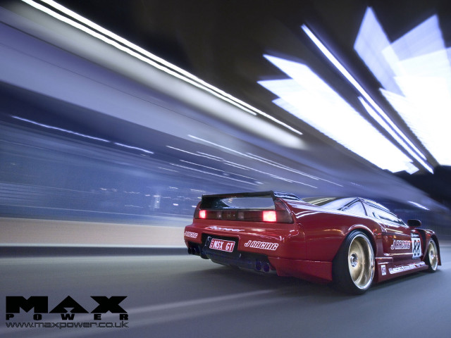Red sports car night motion #2 free wallpaper for desktop - medium preview image