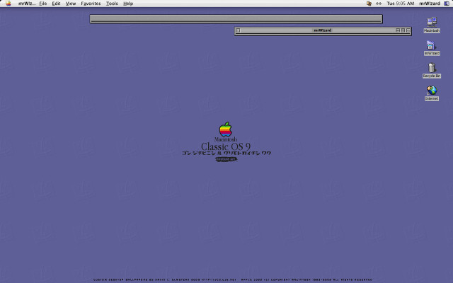 Computer purple background green apple free wallpaper for desktop - medium preview image