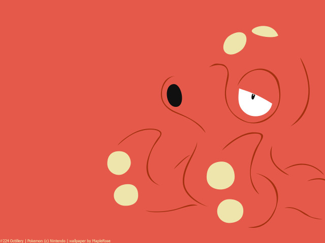 Cartoon octopus big smile happy free wallpaper for desktop - medium preview image