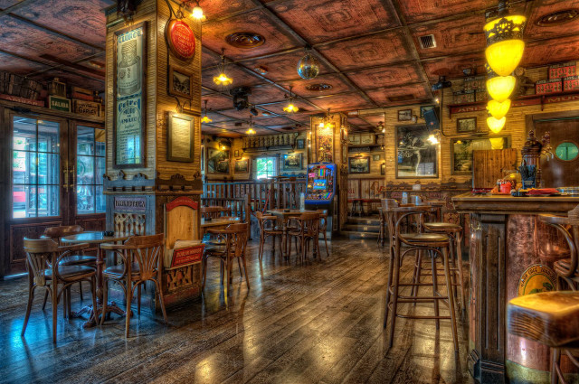 Restaurant bar chairs tables stools free wallpaper for desktop - medium preview image