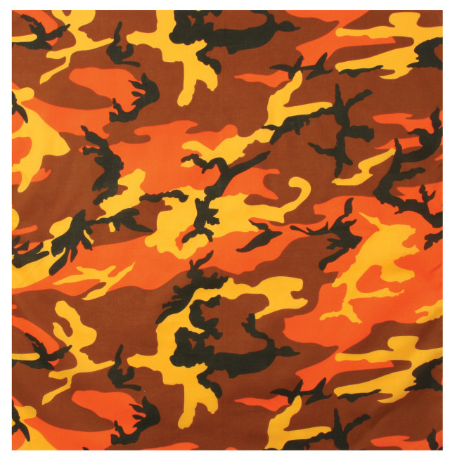 Camouflage orange yellow print fabric free wallpaper for tablet - medium preview image