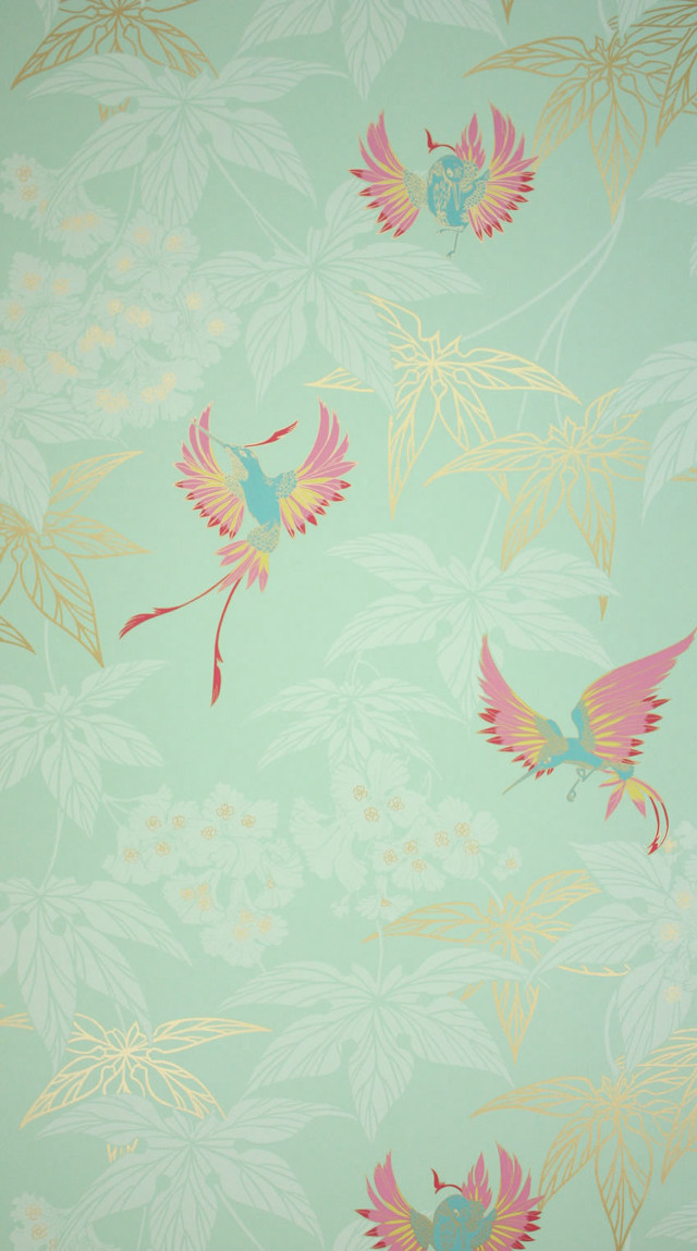 Bird pattern flower pattern wallpaper free wallpaper for mobile - medium preview image